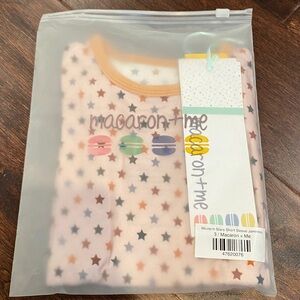 Macaron + Me Bamboo Western Stars Short Sleeve Pajama Set 3T NWT
